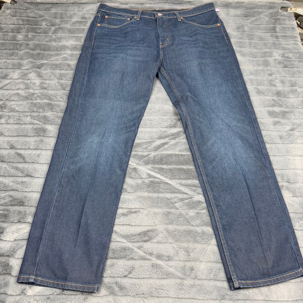 Levis 505 Regular Fit Straight Leg Dark Wash Blue Jeans Mens 38x30 00505-2809